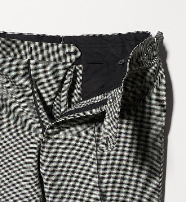 UNITED ARROWS「ハウンドトゥース  サイドアジャスター １プリーツ スラックス」|スラックス|