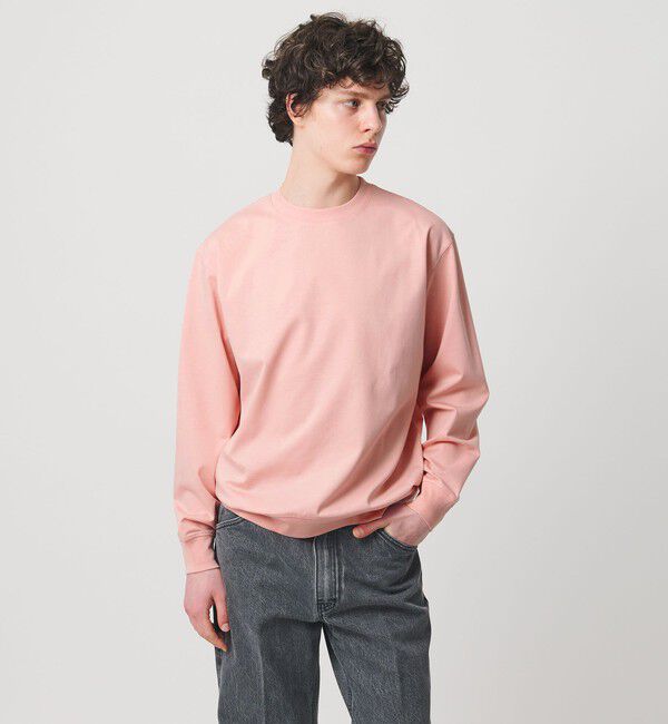 UNITED ARROWS「ポンチ ロングスリーブ スウェット ー抗菌防臭・接触冷感ー」|Tシャツ・カットソー|LT.PINK