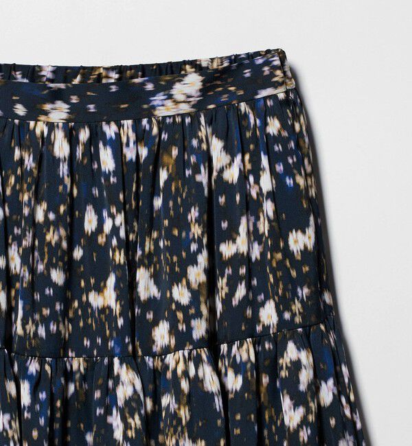 UNITED ARROWS「サテン フラワープリント スカート ‐ウォッシャブル‐」|スカート|