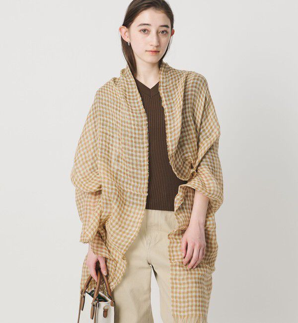UNITED ARROWS「【一部別注】＜MARIANI＞LIN ギンガムチェック ストール」|ストール|
