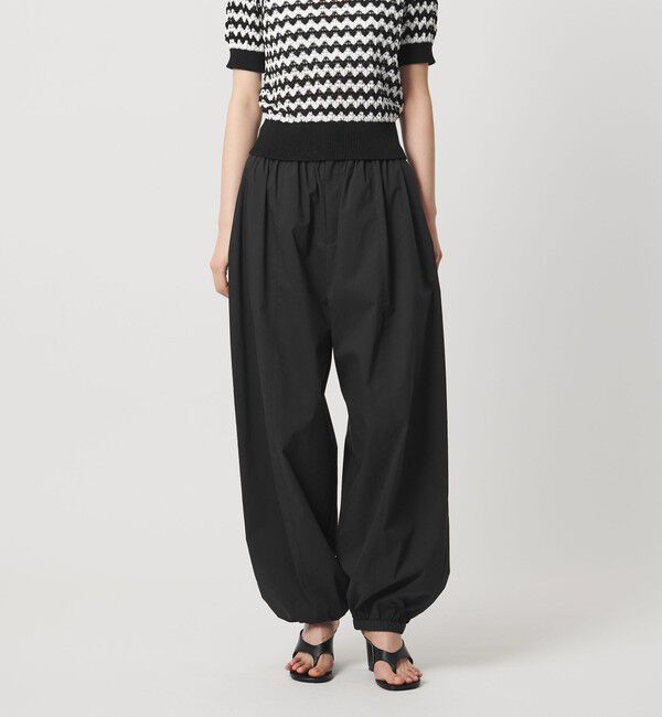 AEWEN MATOPH「＜AEWEN MATOPH＞パネルギャザーバルーンパンツ ‐ ウォッシャブル ‐」|チノ|BLACK