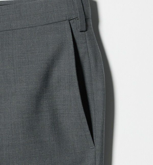 UNITED ARROWS「トロピカル サイドエクステンド ノープリーツ スラックス COMFORT EASY‐MODEL ウォッシャブル タテヨコス」|スラックス|