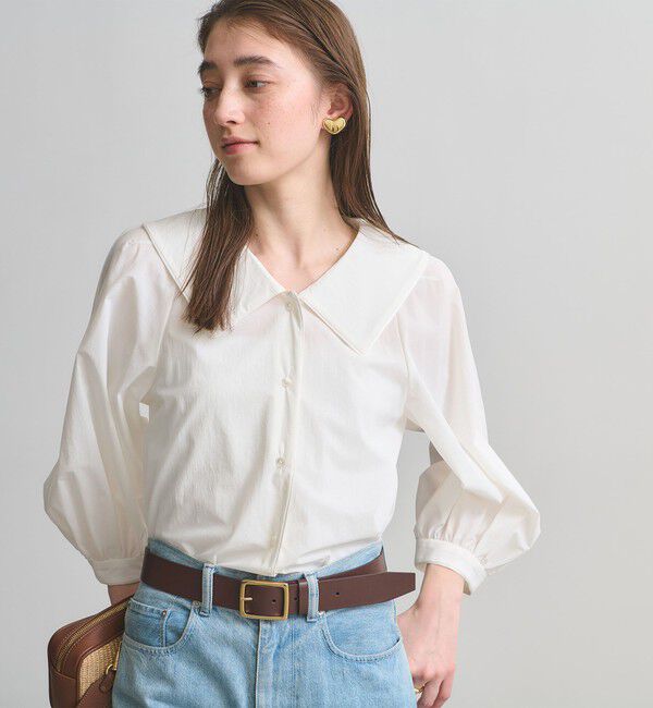 UNITED ARROWS「ビック カラー ブラウス ‐ウォッシャブル‐」|シャツ・ブラウス|