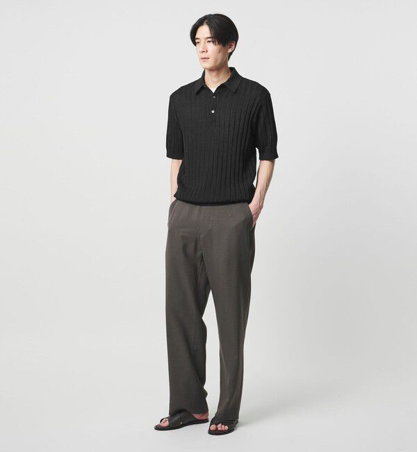 UNITED ARROWS「シャーリーカーン ワイドリブ ニットポロシャツ」|ポロシャツ|