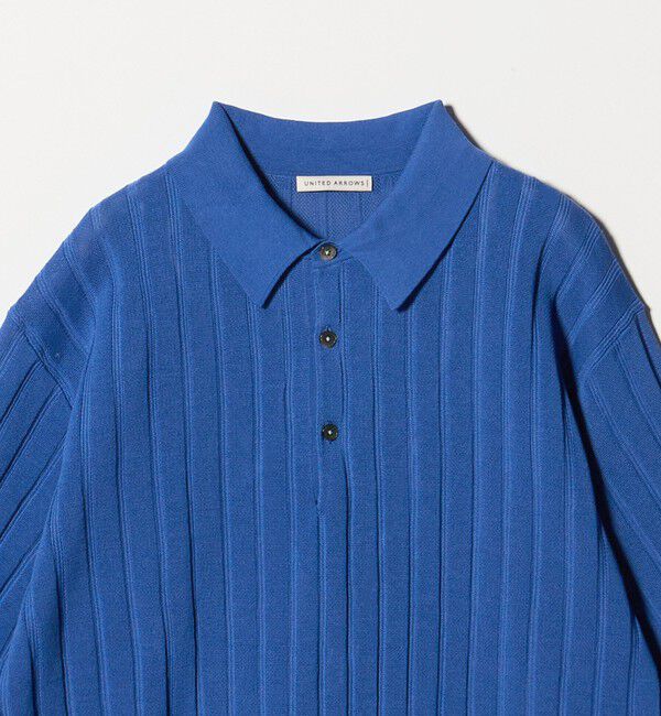 UNITED ARROWS「シャーリーカーン ワイドリブ ニットポロシャツ」|ポロシャツ|