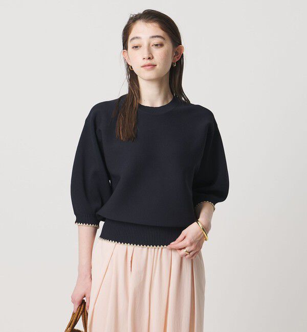 UNITED ARROWS「ハマグリステッチ パフスリーブ ニット ‐ウォッシャブル‐」|ニット・セーター|