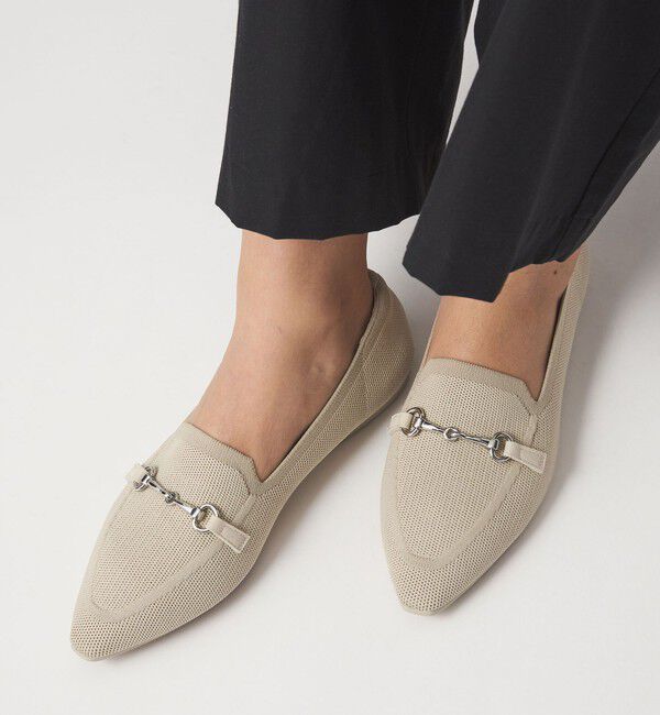 UNITED ARROWS green label relaxing「ウェルネス ニット ローファー 撥水・ウォッシャブル」|パンプス|NATURAL