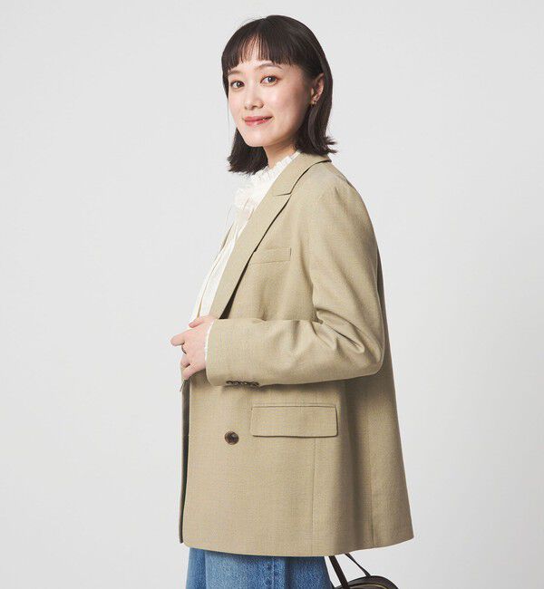 UNITED ARROWS green label relaxing「［size SHORTあり］ラミーブレンド ダブル ジャケット」|テーラードジャケット|