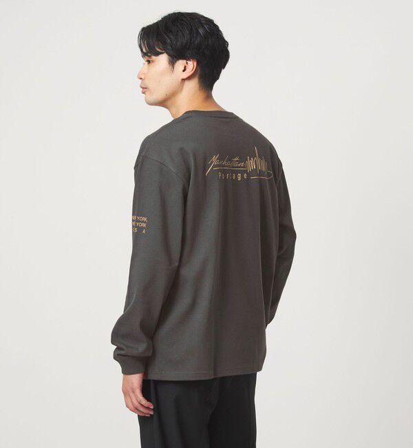 UNITED ARROWS green label relaxing「【別注】＜Manhattan Portage＞プリント 長袖 Tシャツ」|Tシャツ・カットソー|DK.GRAY