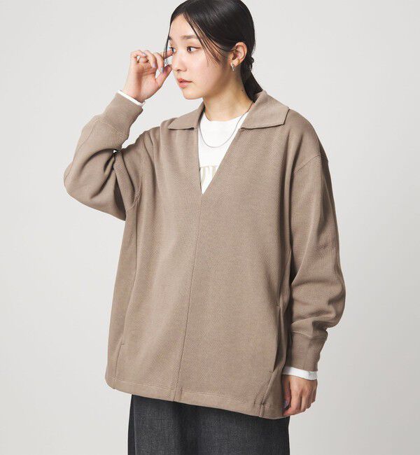 UNITED ARROWS green label relaxing「【WEB限定】＜at ease＞ダブルフェイス エリツキ プルオーバー カットソー」|Tシャツ・カットソー|MOCA