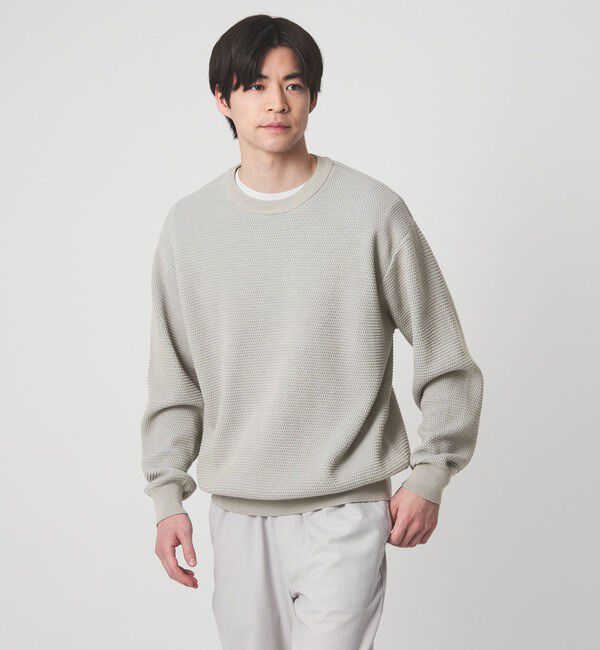 UNITED ARROWS green label relaxing「コットン リバー カノコ クルーネック ニット」|ニット・セーター|