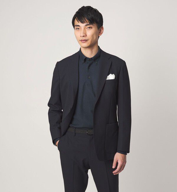 UNITED ARROWS green label relaxing「メランジ カノコ ニュー ボタンダウン 長袖 ポロシャツ」|ポロシャツ|