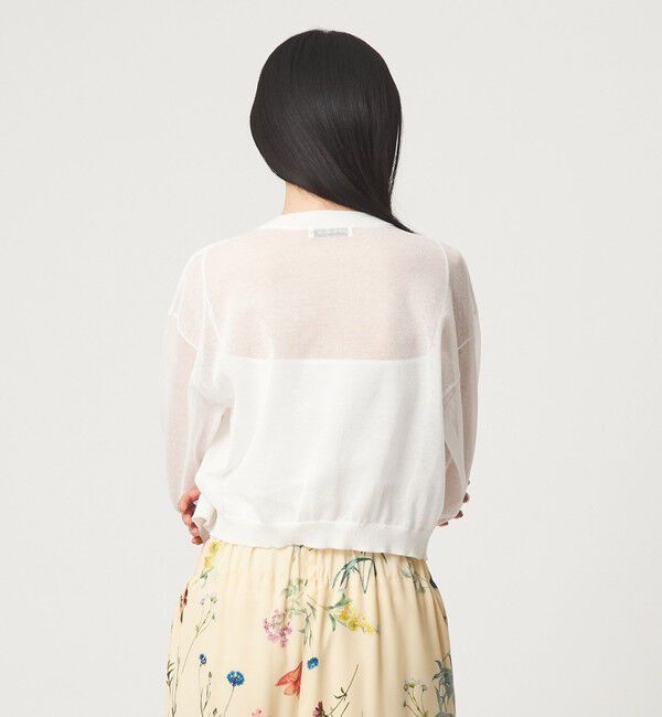 EMMEL REFINES「＜EMMEL REFINES＞EM HW FILMY シアー クルーネック カーディガン」|カーディガン|