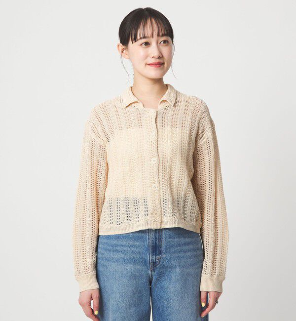 UNITED ARROWS green label relaxing「メッシュ ポロカーディガン ウォッシャブル」|カーディガン|