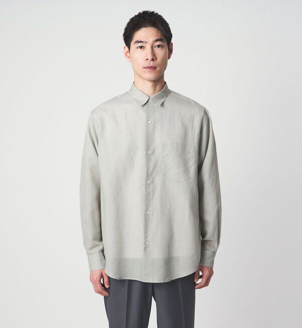 UNITED ARROWS green label relaxing「ラミー ミックス ジャストルーズ 長袖 シャツ」|シャツ・ブラウス|