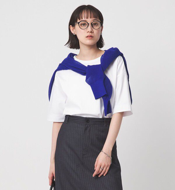 UNITED ARROWS green label relaxing「クロップド ポンチ Tシャツ」|Tシャツ・カットソー|