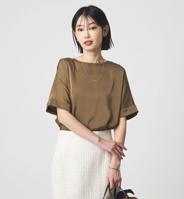 UNITED ARROWS green label relaxing「サテン TEE ブラウス」|シャツ・ブラウス|