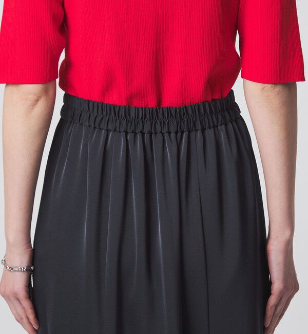 UNITED ARROWS green label relaxing「サテン セミナロー スカート」|フレア|