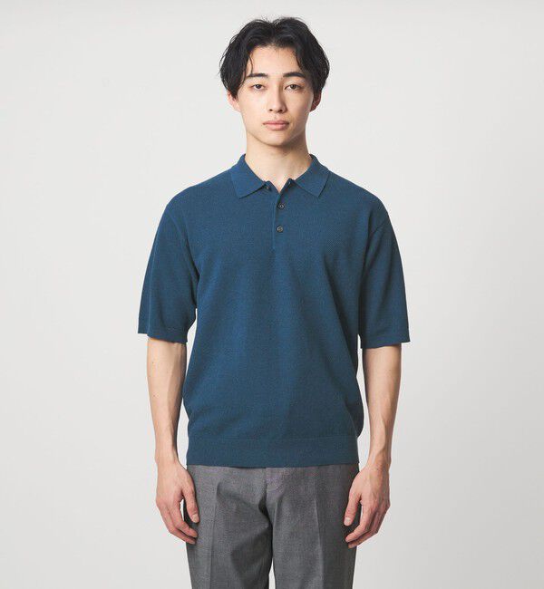 UNITED ARROWS green label relaxing「タック ピケ ニット ポロシャツ -ウォッシャブル-」|ポロシャツ|