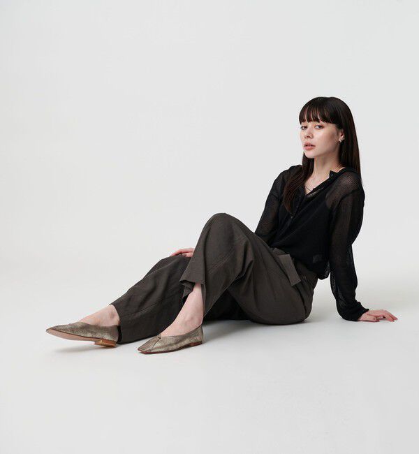 BEAUTY&YOUTH UNITED ARROWS「Vカットステッチ フラットシューズ」|バレエシューズ|