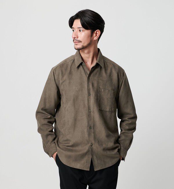 BEAUTY&YOUTH UNITED ARROWS「【WEB限定 WARDROBE SMART】スエードライク シャツ」|シャツ・ブラウス|