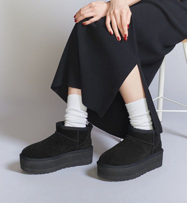 BEAUTY&YOUTH UNITED ARROWS「＜UGG＞クラシック ウルトラミニプラットフォーム ブーツ」|ショートブーツ|