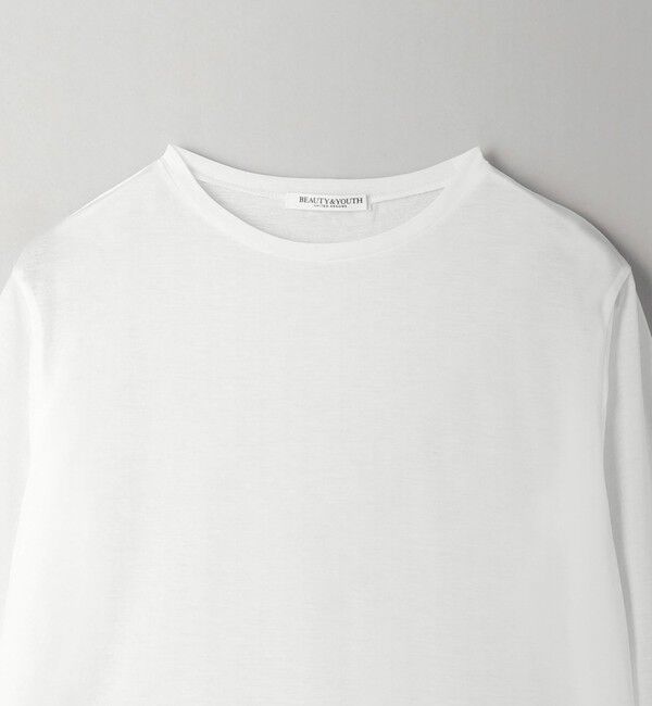 BEAUTY&YOUTH UNITED ARROWS「コットンナイロン天竺 シアー クルーネック Tシャツ」|Tシャツ・カットソー|