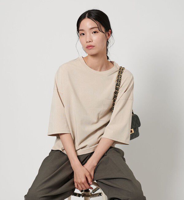 BEAUTY&YOUTH UNITED ARROWS「ドルマンスリーブ ポケット Tシャツ 接触冷感」|Tシャツ・カットソー|BEIGE