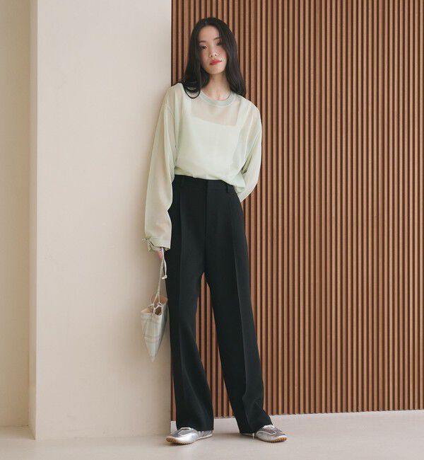 BEAUTY&YOUTH UNITED ARROWS「タックワイドストレートパンツ ウォッシャブル」|スラックス|