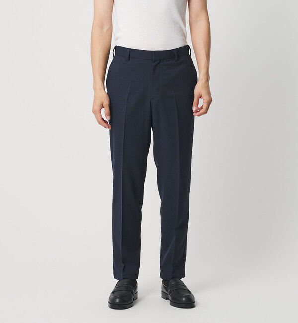BEAUTY&YOUTH UNITED ARROWS「ピンヘッド ポリエステル ノープリーツ スリム パンツ NO.1 セットアップ対応可能」|チノ|