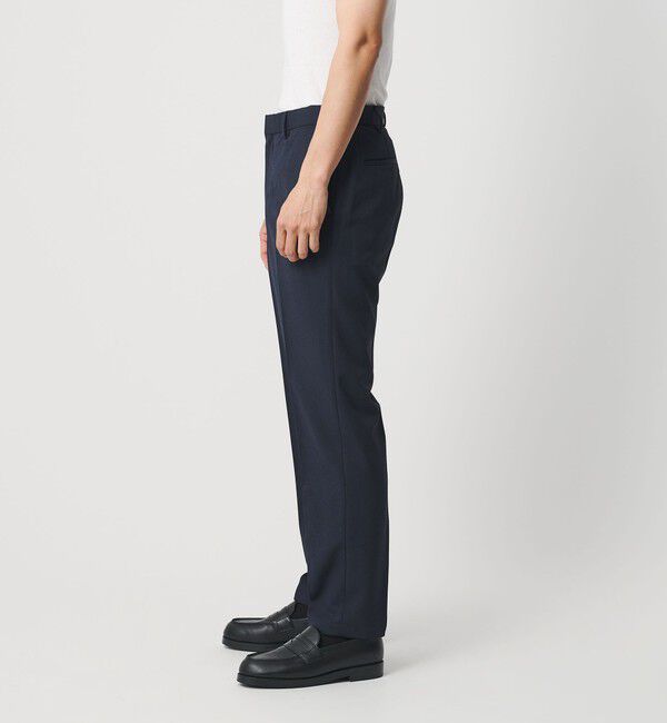 BEAUTY&YOUTH UNITED ARROWS「ピンヘッド ポリエステル ノープリーツ スリム パンツ NO.1 セットアップ対応可能」|チノ|