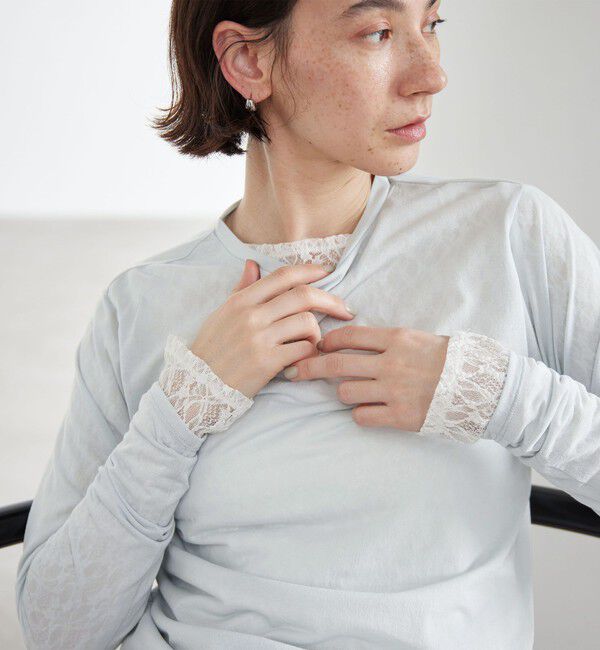 BEAUTY&YOUTH UNITED ARROWS「フラワーレース プルオーバー」|Tシャツ・カットソー|