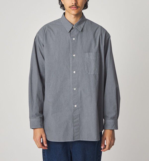 STEVEN ALAN「＜Steven Alan＞ ガーメントダイ ポプリン レギュラーカラー シャツ LOOSE」|シャツ・ブラウス|