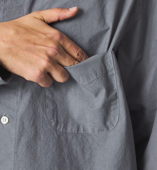 STEVEN ALAN「＜Steven Alan＞ ガーメントダイ ポプリン レギュラーカラー シャツ LOOSE」|シャツ・ブラウス|