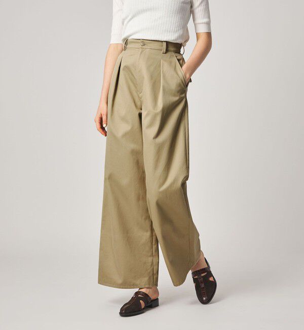 STEVEN ALAN「＜Steven Alan＞タック チノ ワイド トラウザー」|チノ|