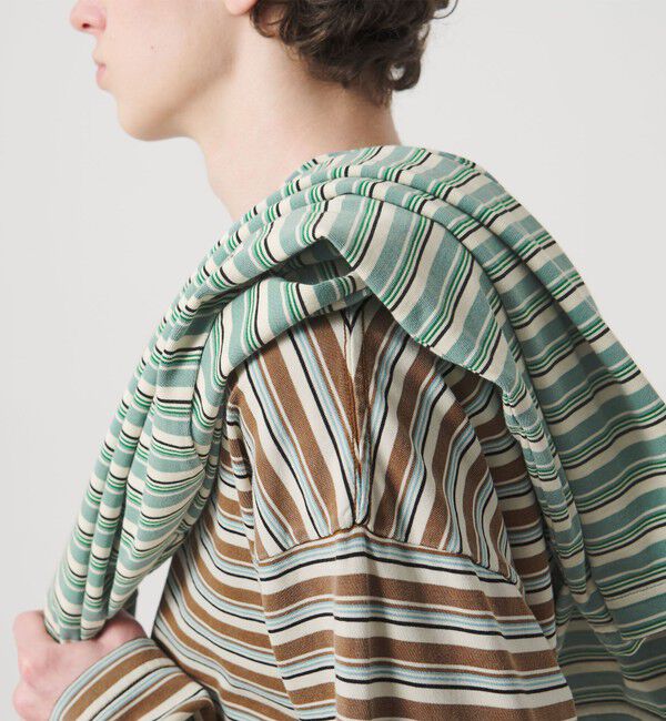 MONKEY TIME「ウォッシュド ボーダー ロングスリーブ Tシャツ」|Tシャツ・カットソー|