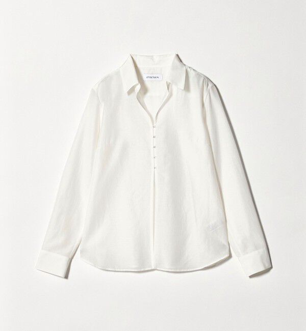 ATTISESSION「＜ATTISESSION＞コットン シルク ホック シャツ」|シャツ・ブラウス|