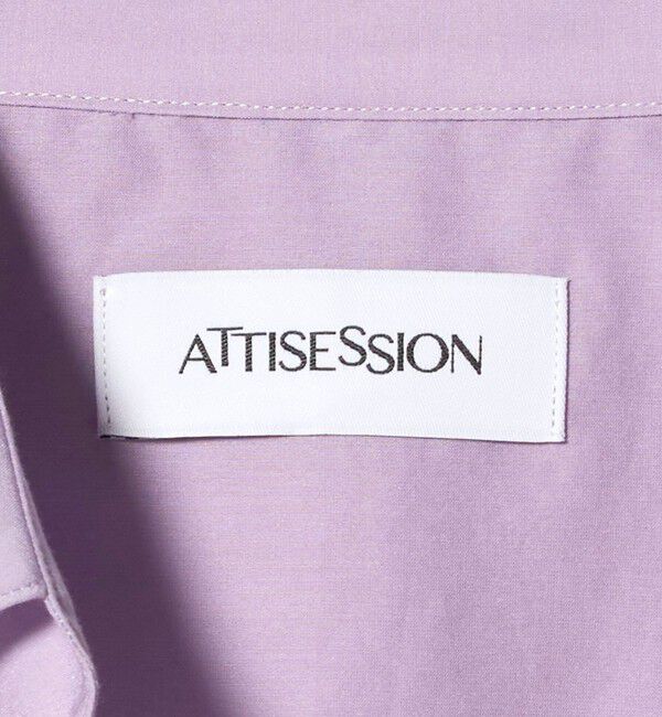 ATTISESSION「＜ATTISESSION＞コットン シルク ホック シャツ」|シャツ・ブラウス|