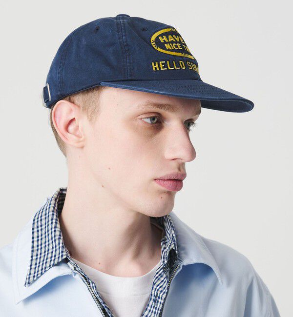 BEAUTY&YOUTH UNITED ARROWS「＜HELLO SUNRISE＞HAVE A NICE TRIP オーバル ロゴ キャップ」|キャップ・キャスケット|NAVY
