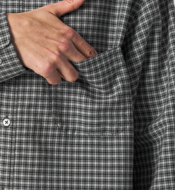 STEVEN ALAN「＜Steven Alan＞ ドレープ オックス チェック レギュラーカラー シャツ LOOSE」|シャツ・ブラウス|