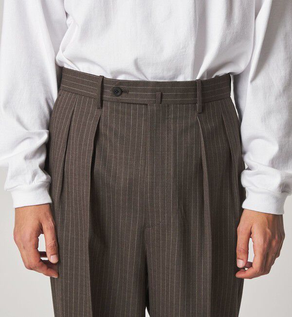 STEVEN ALAN「＜Steven Alan＞ ウール トロピカル インツープリーツ ドレス トラウザーズ」|スラックス|