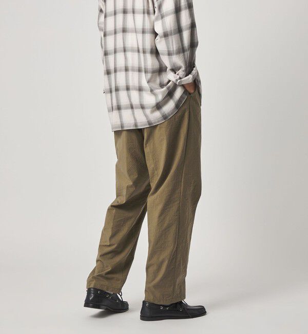 STEVEN ALAN「＜Steven Alan＞ ナイロン オックス アウト ワンプリーツ スラックス」|スラックス|