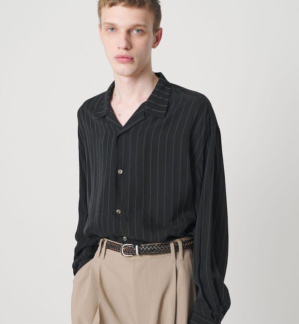 MONKEY TIME「フィブリル キュプラ ストライプ シャツ」|シャツ・ブラウス|