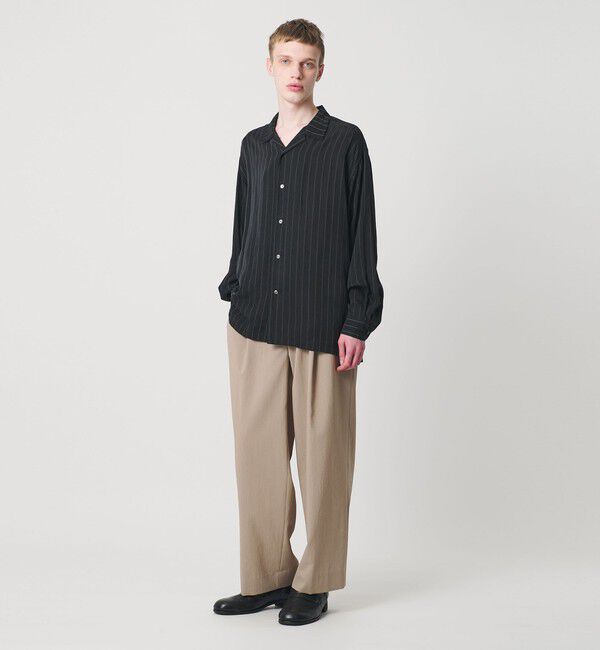 MONKEY TIME「フィブリル キュプラ ストライプ シャツ」|シャツ・ブラウス|