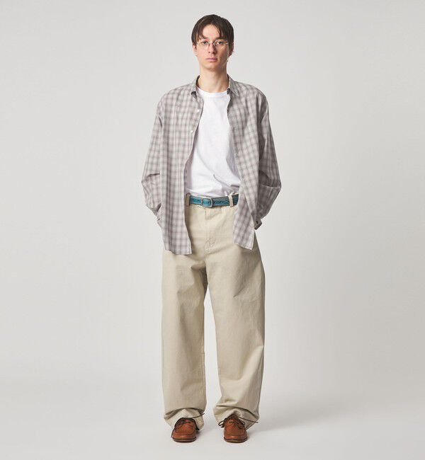 STEVEN ALAN「＜Steven Alan＞ C/L/S オンブレー チェック レギュラーカラー シャツ LOOSE」|シャツ・ブラウス|