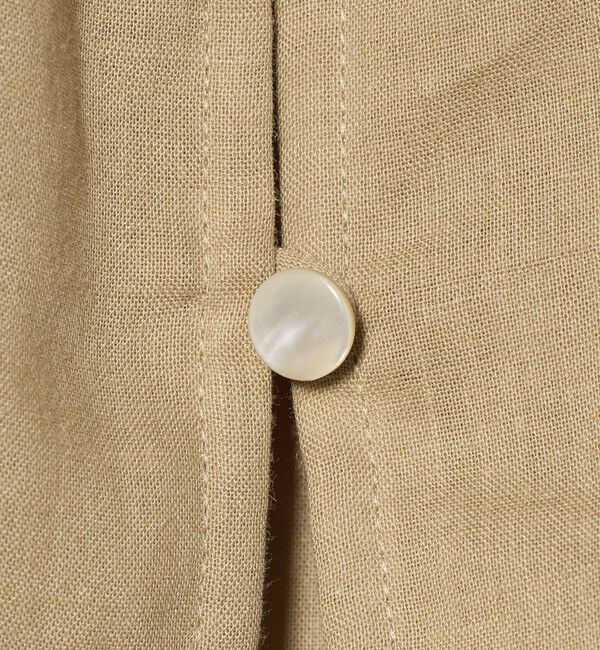 BEAUTY&YOUTH UNITED ARROWS「麻ブレンド フロントリボン ティアード シャツ ウォッシャブル」|シャツ・ブラウス|