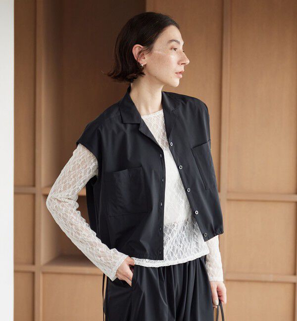 BEAUTY&YOUTH UNITED ARROWS「【WEB限定 Wardrobe DAILY MINIMAL】オープンカラーシャツ＆イージーパンツ 接触冷感 UVカット はっ水」|オールインワン|