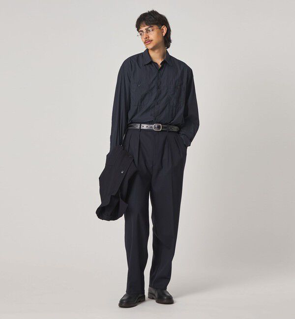 STEVEN ALAN「＜Steven Alan エアリーナイロン レギュラーカラー シャツ LOOSE」|シャツ・ブラウス|