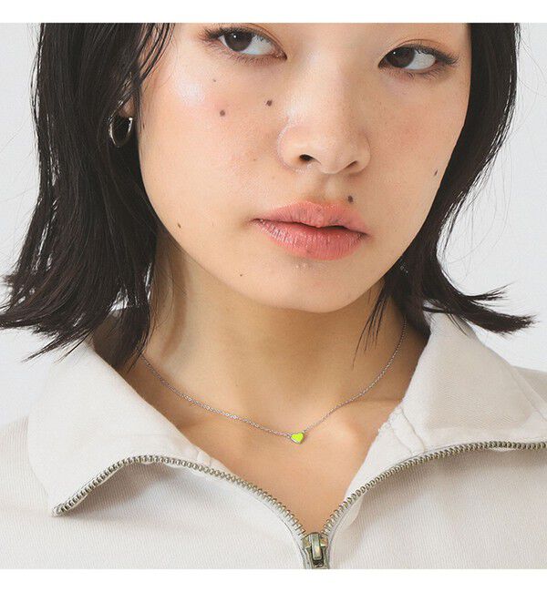 Ray BEAMS 「プチ エポハート ネックレス」|ネックレス|NEON YELLOW