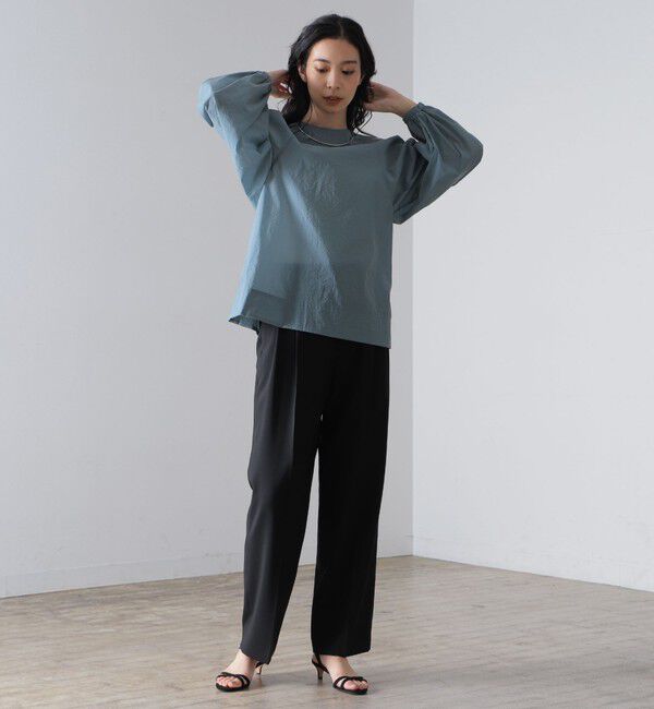 Demi-Luxe BEAMS 「AK+1 / スーパーブラック ストレートパンツ」|スラックス|